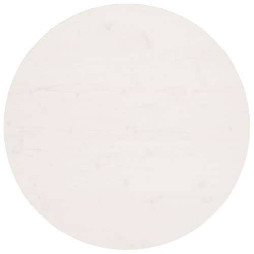 Ploča za stol bijela Ø 90 x 2,5 cm od masivne borovine