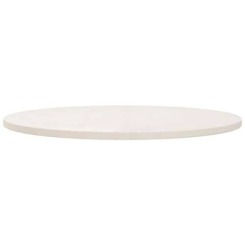 Ploča za stol bijela Ø 90 x 2,5 cm od masivne borovine Cijena