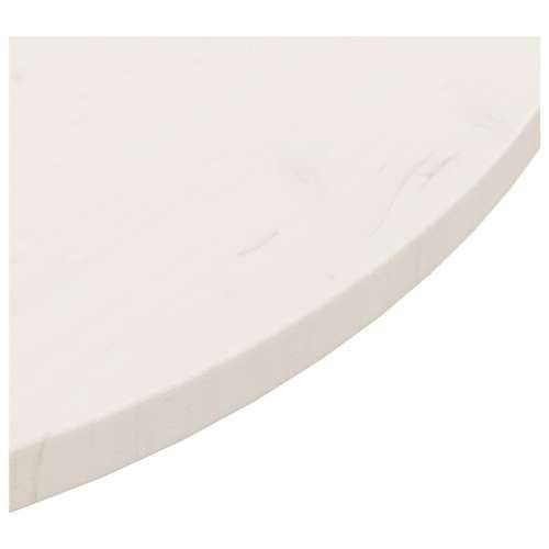 Ploča za stol bijela Ø 90 x 2,5 cm od masivne borovine Cijena