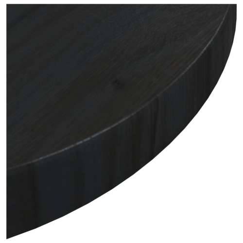 Ploča za stol crna Ø 30 x 2,5 cm od masivne borovine Cijena