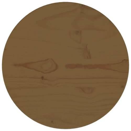 Ploča za stol smeđa Ø 30 x 2,5 cm od masivne borovine
