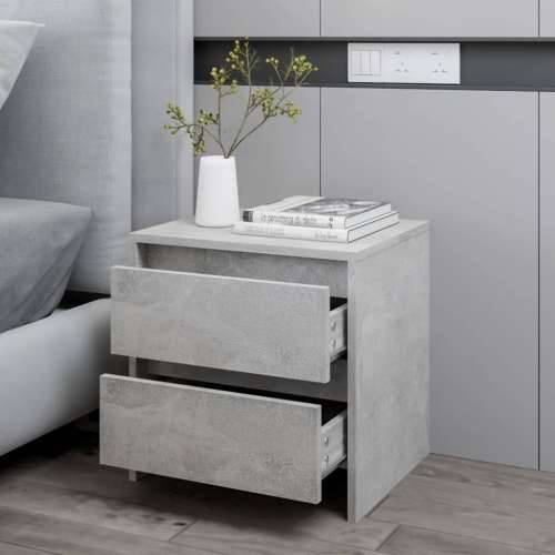 Noćni ormarić boja betona 45 x 34,5 x 44,5 cm konstruirano drvo - Beton siva 1 Cijena