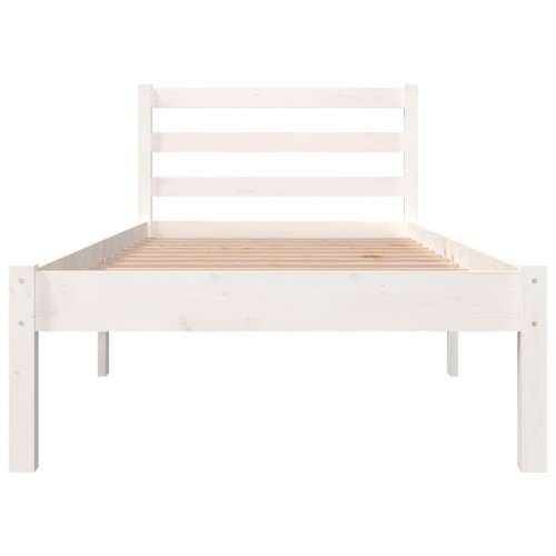 Okvir za krevet od borovine 75x190 cm bijeli jednokrevetni Cijena