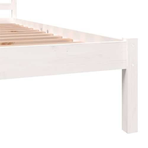 Okvir za krevet od borovine 75x190 cm bijeli jednokrevetni Cijena