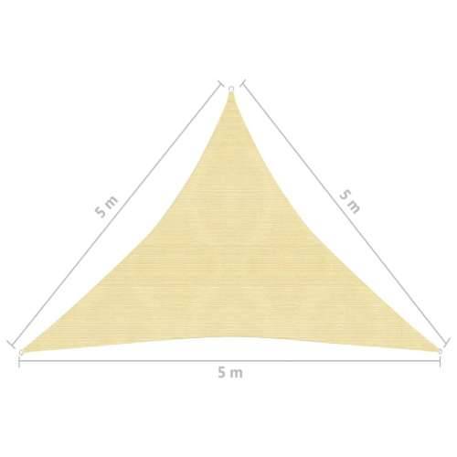 Sjenica jedro HDPE trokutasta 5 x 5 x 5 m bež Cijena