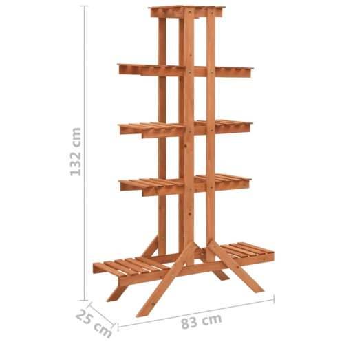 Stalak za biljke 83 x 25 x 132 cm od masivne jelovine - 83 x 25 x 132 cm 1 Cijena
