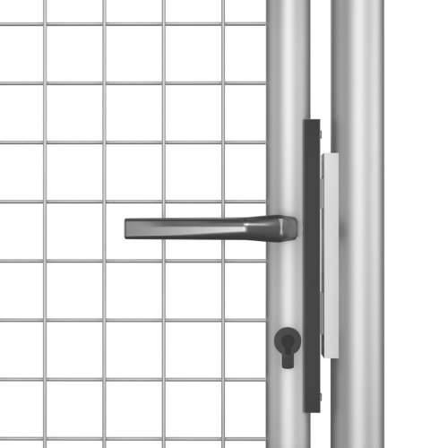 Vrtna vrata od pocinčanog čelika 105 x 175 cm srebrna - 105 x 175 cm Cijena