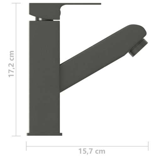 Slavina za umivaonik s funkcijom izvlačenja siva 157 x 172 mm Cijena