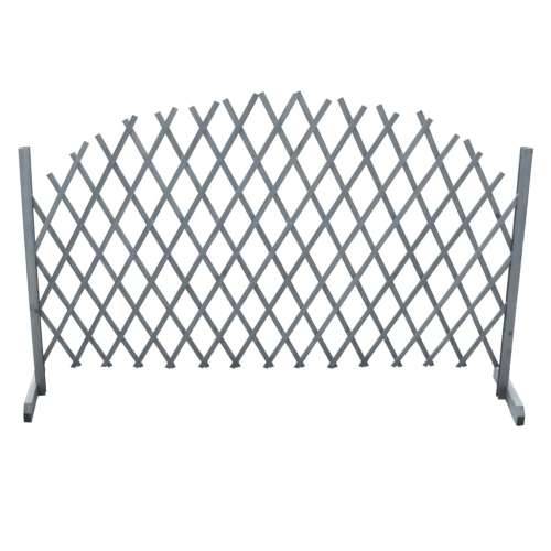Rešetkasta ograda od masivne jelovine 1,8 x 1 m siva Cijena