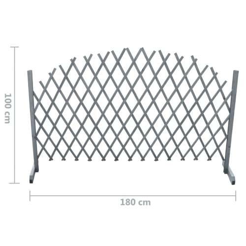Rešetkasta ograda od masivne jelovine 1,8 x 1 m siva Cijena