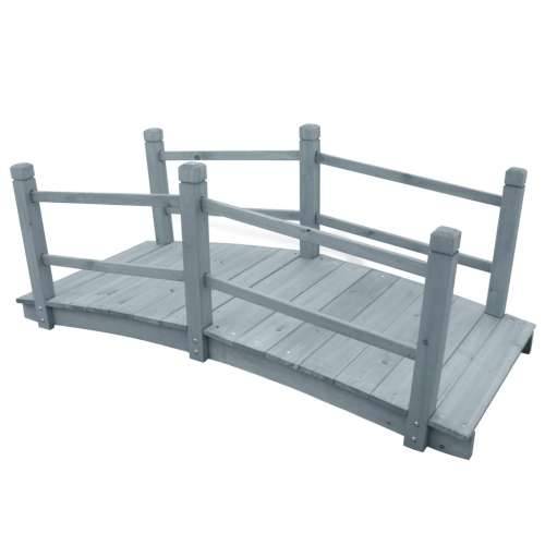 Vrtni most sivi 140 x 60 x 56 cm od masivne jelovine - Siva 1 Cijena