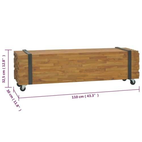 TV stalak 110 x 30 x 32,5 cm od masivne tikovine Cijena