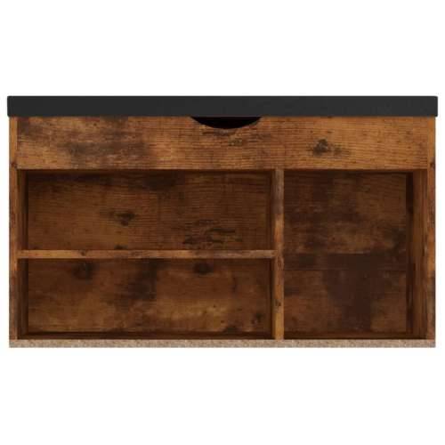 Klupa za cipele s jastukom boja hrasta 80 x 30 x 47 cm drvena - Dimljeni hrast 1 Cijena