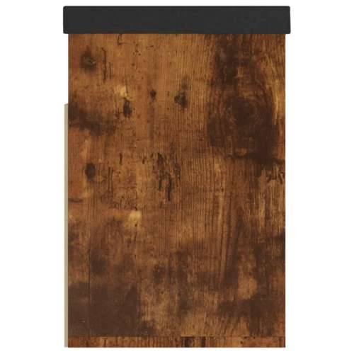 Klupa za cipele s jastukom boja hrasta 80 x 30 x 47 cm drvena - Dimljeni hrast 1 Cijena