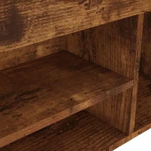 Klupa za cipele s jastukom boja hrasta 80 x 30 x 47 cm drvena - Dimljeni hrast 1 Cijena
