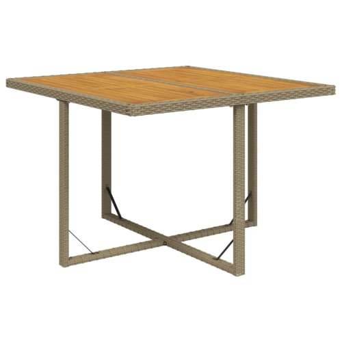 Vrtni stol bež 109 x 107 x 74 cm od poliratana i drva bagrema - Bež 1 Cijena