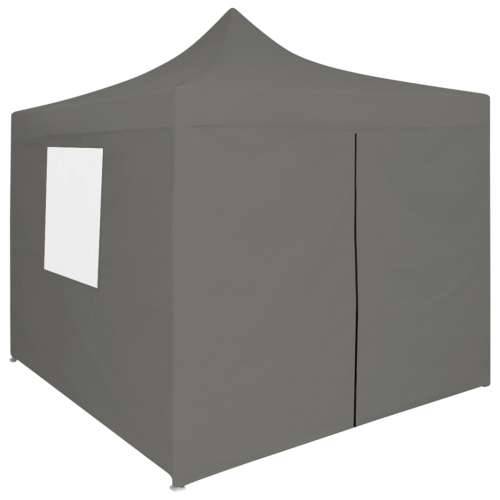Sklopivi šator za zabave s 4 bočna zida 3 x 3 m antracit Cijena