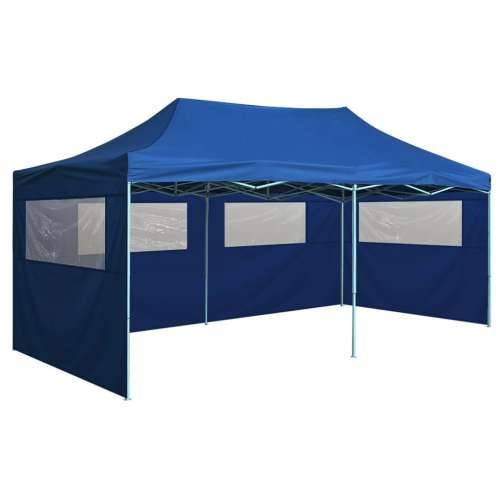 Profesionalni sklopivi šator za zabave 3 x 6 m čelični plavi Cijena