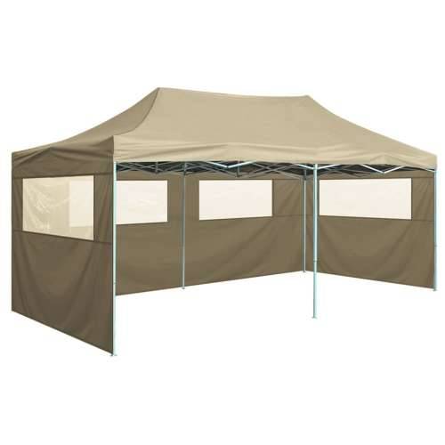 Profesionalni sklopivi šator za zabave 3 x 6 m čelični krem Cijena