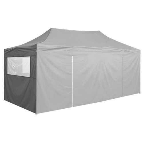 Profesionalni sklopivi šator za zabave 3 x 6 m čelični antracit Cijena