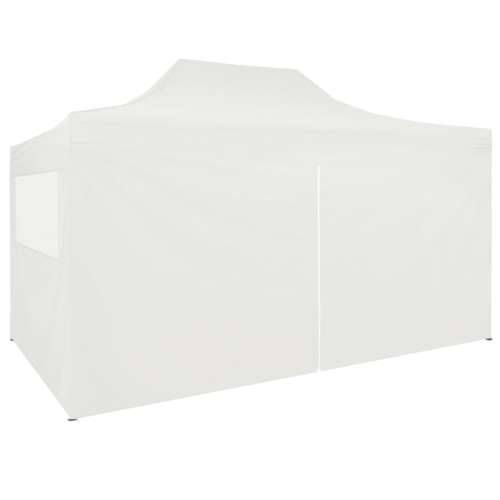 Sklopivi šator za zabave s 4 bočna zida 3 x 4,5 m bijeli Cijena
