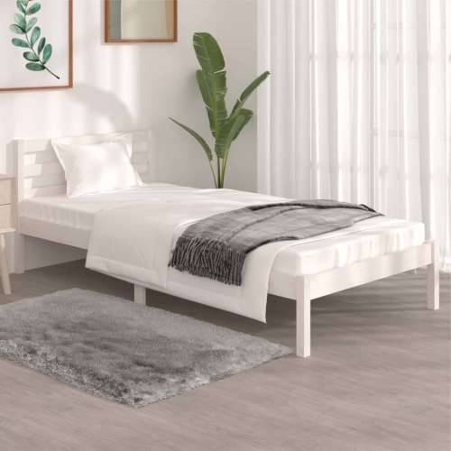 Okvir za krevet od borovine 90x190 cm bijeli jednokrevetni Cijena