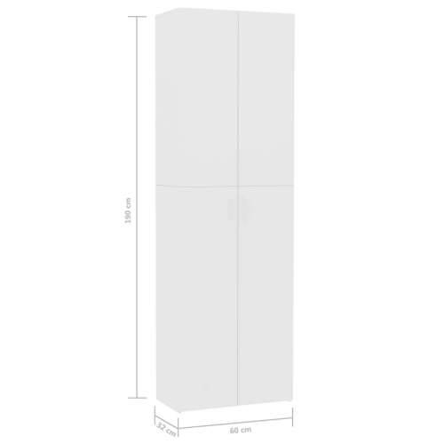 Uredski ormarić bijeli 60 x 32 x 190 cm konstruirano drvo - Bijela 60 x 32 x 190 cm 1 Cijena