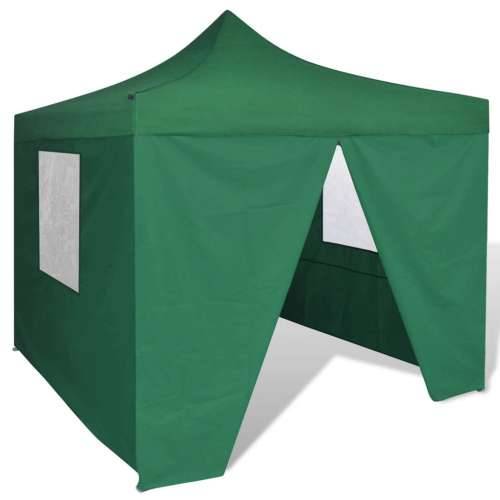 Zeleni sklopivi šator 3 x 3 m s 4 zida