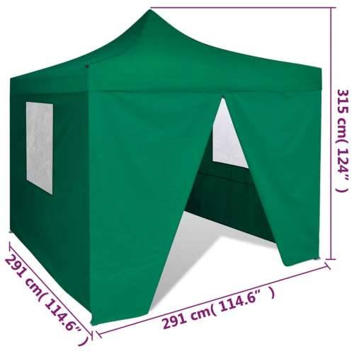 Zeleni sklopivi šator 3 x 3 m s 4 zida Cijena