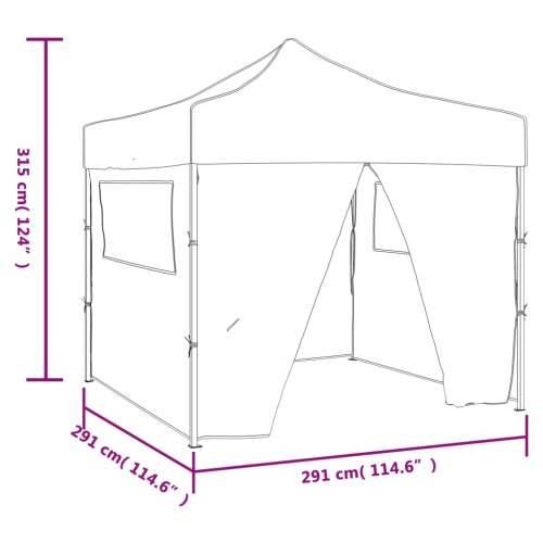 Zeleni sklopivi šator 3 x 3 m s 4 zida  - Zelena 1 Cijena