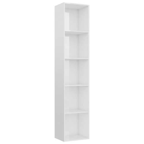 Ormarić za knjige sjajni bijeli 40x30x189 cm konstruirano drvo Cijena