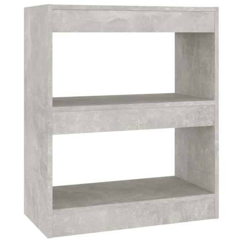 Ormarić za knjige / Paravan - Sobna pregrada boja betona 60x30x72 cm - Beton siva 1 Cijena