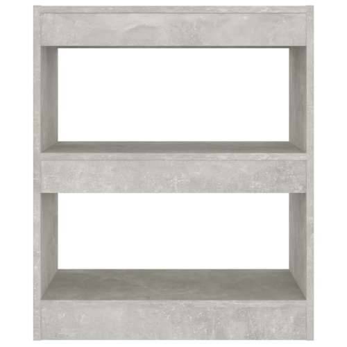 Ormarić za knjige / Paravan - Sobna pregrada boja betona 60x30x72 cm - Beton siva 1 Cijena