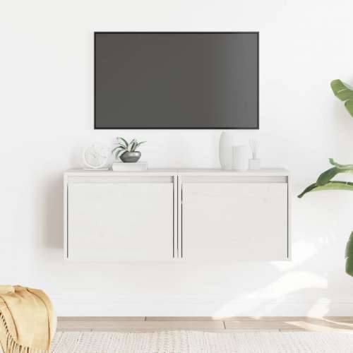 Zidni ormarići 2 kom bijeli 45 x 30 x 35 cm od masivne borovine - Bijela 2 1 Cijena