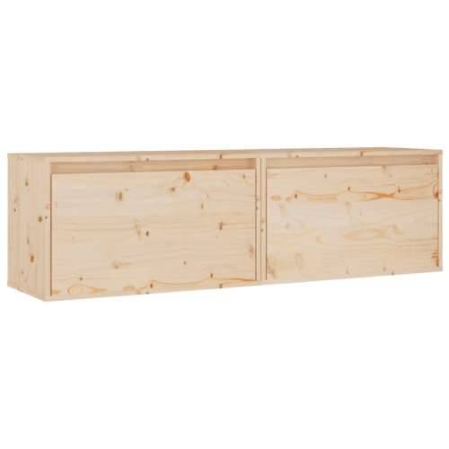 Zidni ormarići 2 kom 60 x 30 x 35 cm od masivne borovine - Smeđa 2 1 Cijena
