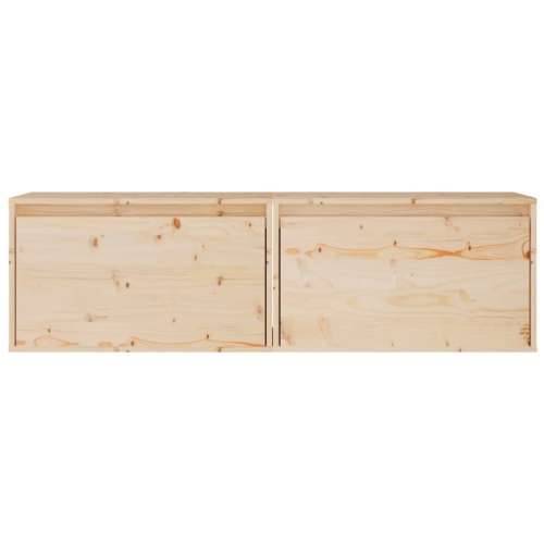Zidni ormarići 2 kom 60 x 30 x 35 cm od masivne borovine - Smeđa 2 1 Cijena