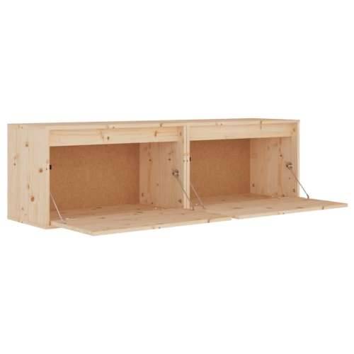 Zidni ormarići 2 kom 60 x 30 x 35 cm od masivne borovine - Smeđa 2 1 Cijena
