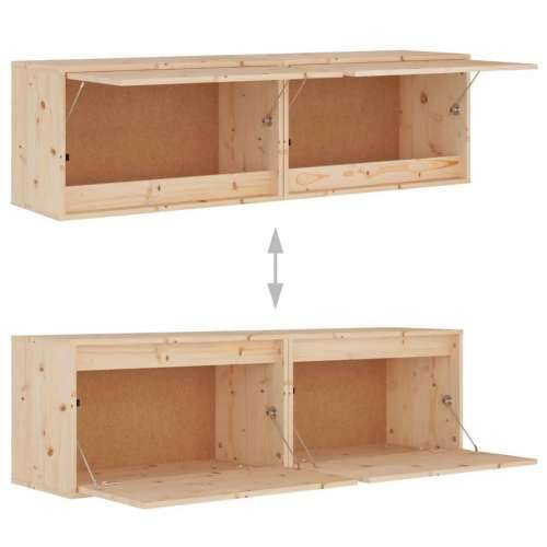 Zidni ormarići 2 kom 60 x 30 x 35 cm od masivne borovine - Smeđa 2 1 Cijena