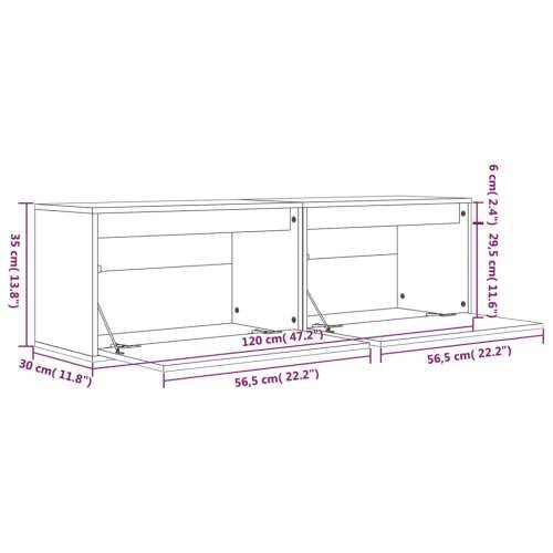 Zidni ormarići 2 kom 60 x 30 x 35 cm od masivne borovine - Smeđa 2 1 Cijena