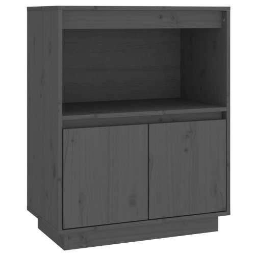 Komoda siva 60 x 34 x 75 cm od masivne borovine - Siva 1 Cijena