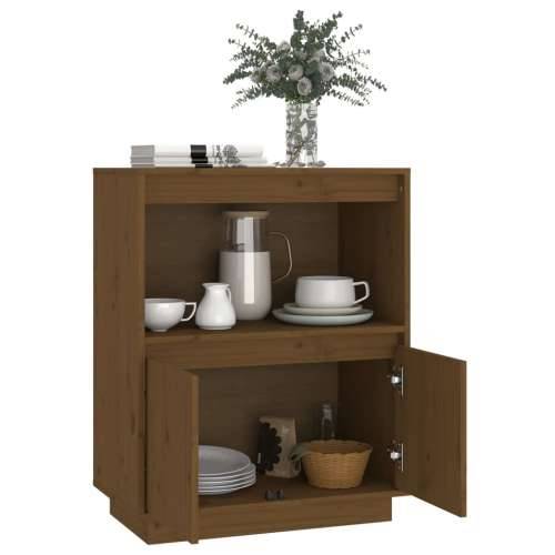 Komoda smeđa boja meda 60 x 34 x 75 cm od masivne borovine - boja meda 1 Cijena