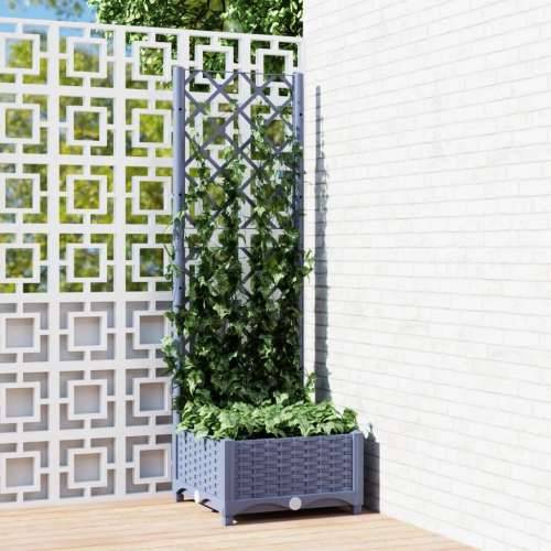 Vrtna sadilica s rešetkom plava siva 40 x 40 x 121,5 cm PP - Plavo-siva 40 x 40 x 121.5 cm 1 Cijena