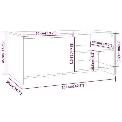 Stolić za kavu boja hrasta 102x50x45 cm konstruirano drvo - Dimljeni hrast 1 Cijena