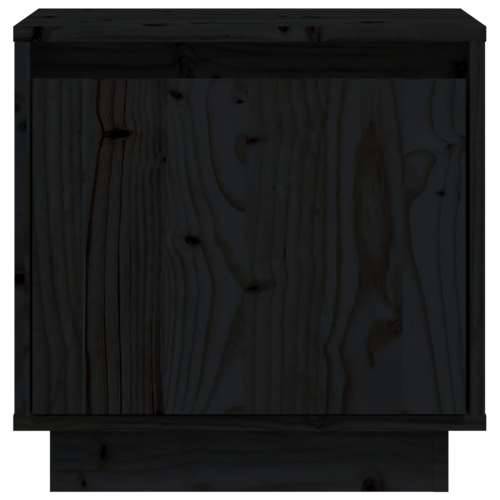 Noćni ormarić crni 40 x 30 x 40 cm od masivne borovine Cijena