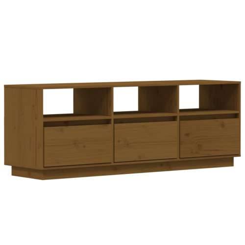 TV ormarić smeđa boja meda 140 x 37 x 50 cm od masivne borovine - boja meda 1 Cijena