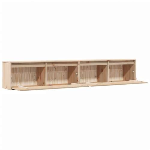Zidni ormarići 2 kom 100 x 30 x 35 cm od masivne borovine - Prirodna 2 1 Cijena