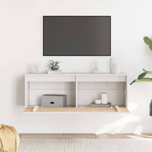 Zidni ormarić bijeli 100 x 30 x 35 cm od masivne borovine Bijela 1 Cijena