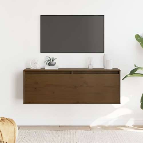 Zidni ormarić boja meda 100 x 30 x 35 cm od masivne borovine - boja meda 1 Cijena
