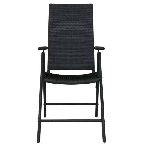 Vrtna garnitura - 3-dijelni vrtni blagovaonski set crni - Dužina stola 80 cm 2 Cijena