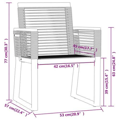 Vrtna garnitura - 3-dijelni vrtni blagovaonski set crni - Dužina stola 80 cm 2 Cijena